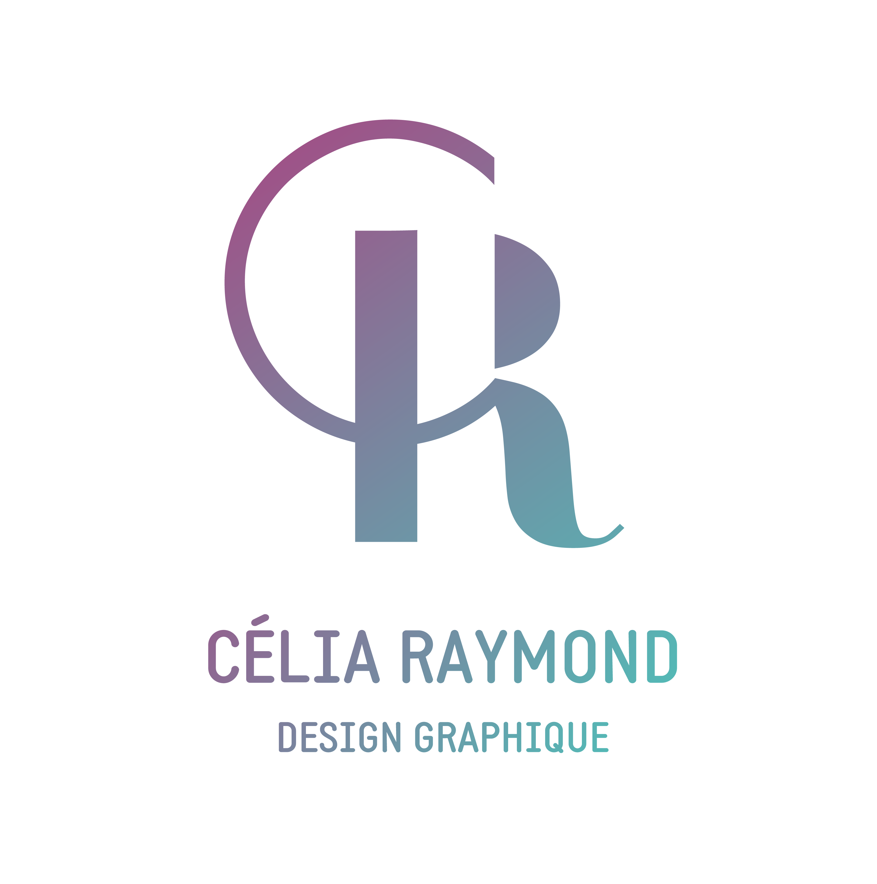 Logo Célia Raymond Graphiste freelance Rennes Angers, communication visuelle, création graphique